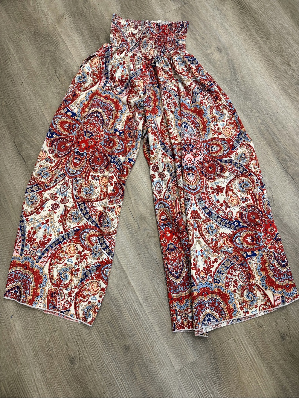 ChicMe Paisley Wide Leg Pants Women’s Small Boho Print 0477